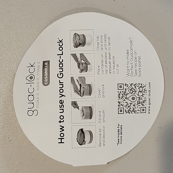 New without tags or box Cassabella guac lock guac storage system - Picture 3 of 6